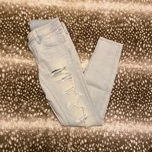 America Eagle Ripped Skinny Jeans Sz 4